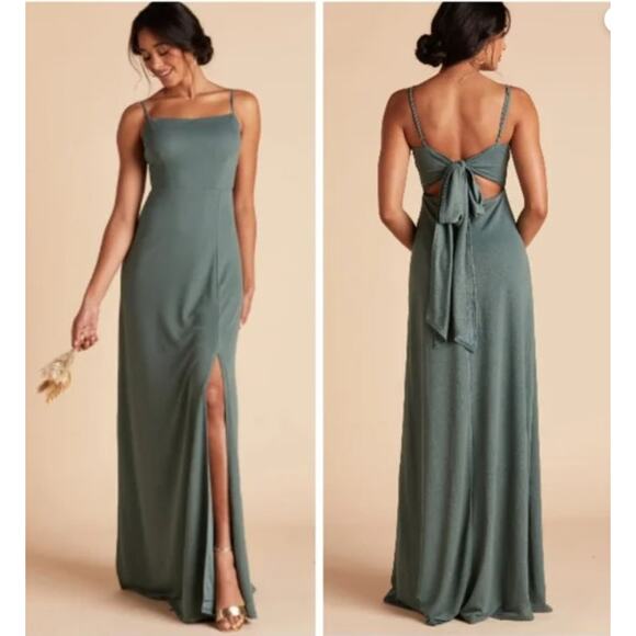 Birdy Grey Dresses & Skirts - Birdy Gray Crepe Sea Glass Green Formal Maxi Dress Bridesmaid Dress 2XL